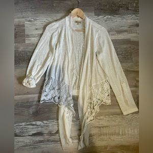 3/$20 Democracy lacy cardigan